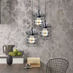 Toolight Stropna viseča svetilka Triple metal Loft 392204 Black