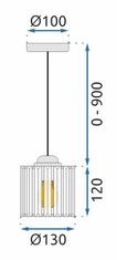 Toolight Kristalna stropna svetilka APP511-1CP Black