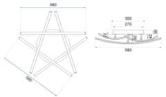 Toolight LED stropni plafon Modern Star APP399-C