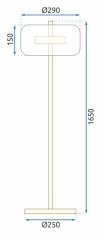 Toolight Talna svetilka LED APP749-1F Gold