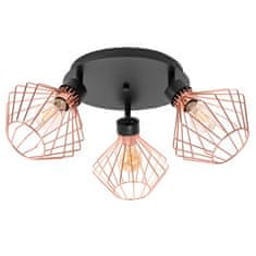 Toolight Trojna kovinska stropna svetilka APP536-3C Pink Gold