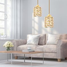 Toolight Kristalna stropna svetilka APP724-1CP Gold