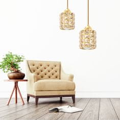 Toolight Kristalna stropna svetilka APP724-1CP Gold