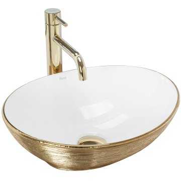 REA Umivalnik Sofia White Gold Brush