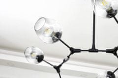 Toolight Obesek svetilka APP505-7C 7 Arms Glass Spheres Black