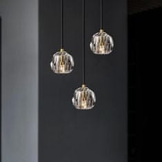 Toolight Kristalna stropna svetilka APP587-3CP Črna