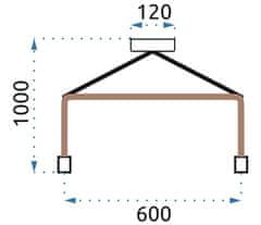 Toolight STROPNI LESTENEC OBESEK SVETILKA BOHO NIZ 5 E27 APP677-5CP