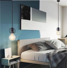Toolight Stropna viseča svetilka v loft slogu APP595-1CP Črna