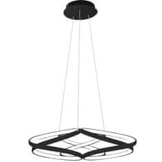 Toolight Moderna stropna svetilka LED + PILOT APP793-CP FLAT Black