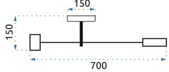 Toolight STROPNA SVETILKA SIVA APP530-3C