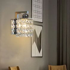 Toolight Kristalna kovinska stenska svetilka APP543-1W CHROM