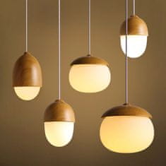 Toolight Obesna stropna svetilka Peanut Metal Wood Boho APP952-1CP