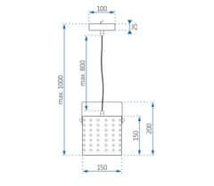 Toolight Stropna svetilka moderna APP957-1CP Bela