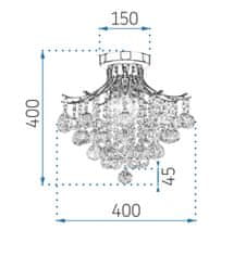Toolight kristalna stropna svetilka APP784-3C