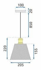 Toolight Stropna svetilka APP945-1CP Set Gold