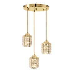 Toolight Kristalna stropna svetilka APP726-3CRP Zlata