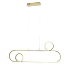 Toolight LED viseča stropna svetilka APP809-CP Gold + daljinski upravljalnik