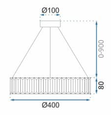 Toolight Stropna svetilka Crystal LED APP982-CP