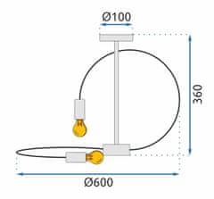 Toolight Svetilka 4 Roza zlato APP1092-4C