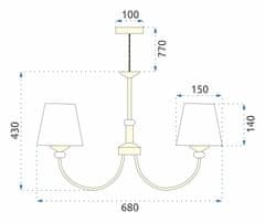 Toolight Kristalna viseča svetilka APP1014-5CP