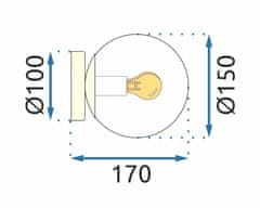 Toolight Viseča svetilka APP1156-1C Zlata