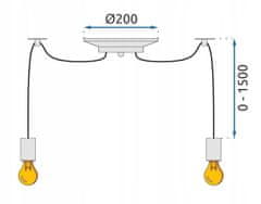 Toolight Lampa Spider Rope 6