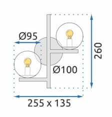 Toolight LAMPA ŚCIENNA KINKIET APP1171-2W Gold