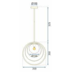 Toolight Stropna svetilka APP1217-1CP Gold