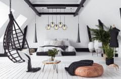Toolight Lampa Wisząca APP1133-5CP Czarno Złota