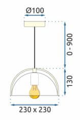 Toolight Stropna svetilka APP1216-1CP