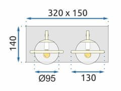 Toolight LAMPA ŚCIENNA KINKIET APP1221-2W Black