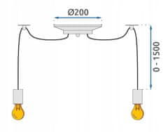 Toolight Lampa Spider Rope 8