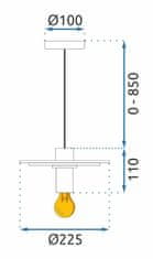 Toolight Lampa Wisząca APP1214-1CP Black