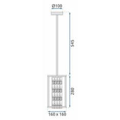 Toolight Stropna svetilka APP1110-1CP BLACK