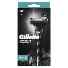 Gillette Mach3 brivnik z ogljem za moške + 2 nadomestni glavi