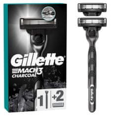 Gillette Mach3 brivnik z ogljem za moške + 2 nadomestni glavi