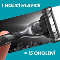 Gillette Mach3 brivnik z ogljem za moške + 5 nadomestni glavi