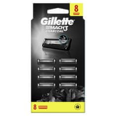 Gillette Mach3 Charcoal nadomestne brivske glave za moške, 8 kosov