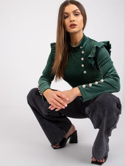 ITALY MODA Ženska bluza Allouache temno zelena