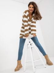 RUE PARIS Klasičen ženski pulover Amena bež-bela Universal