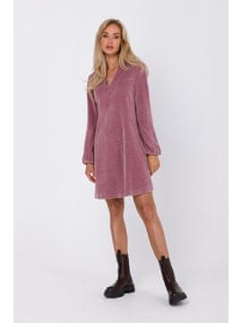 Made of Emotion Ženska mini obleka Wonja M767 umazano roza