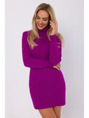 Made of Emotion Ženska pletena obleka Kashka M770 vijolična L/XL