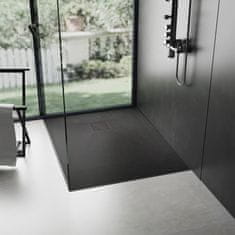 REA Tuš pladenj Magnum Black 90x90