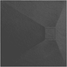REA Tuš pladenj Magnum Black 90x90