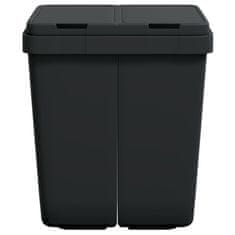 Vidaxl Dvojni smetnjak antracit 2x25 L