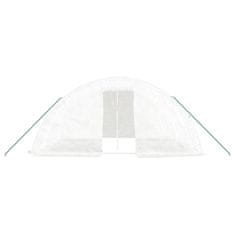 Vidaxl Rastlinjak z jeklenim okvirjem bel 20 m² 5x4x2,3 m