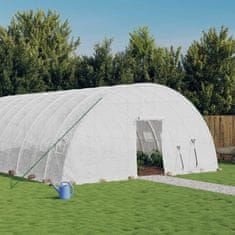 Vidaxl Rastlinjak z jeklenim okvirjem bel 36 m² 6x6x2,85 m