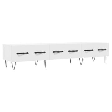 Vidaxl TV omarica bela 150x36x30 cm inženirski les