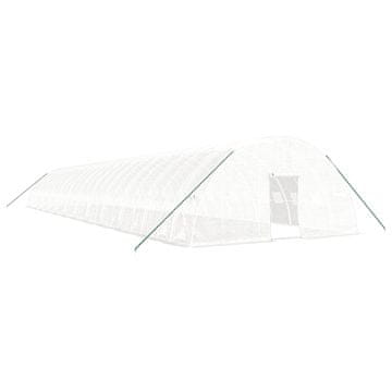 Vidaxl Rastlinjak z jeklenim okvirjem bel 144 m² 24x6x2,85 m