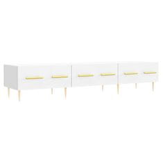 Vidaxl TV omarica bela 150x36x30 cm inženirski les